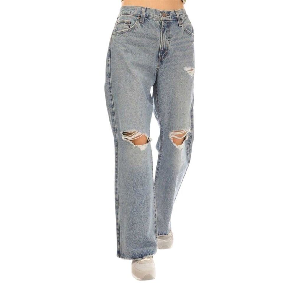 Levis Womens/Ladies Denim Wide Leg Baggy Jeans / Light Blue